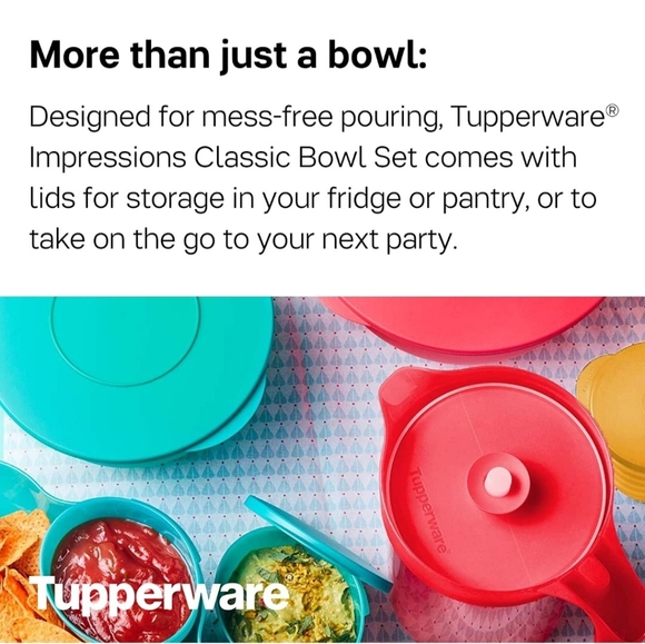 Tupperware Impressions Classic Bowl Set, New - Picture 5 of 5